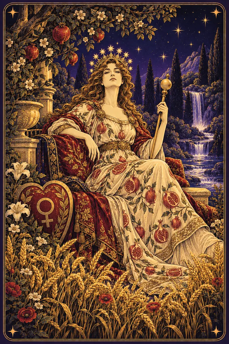 Ilustração da carta A Imperatriz