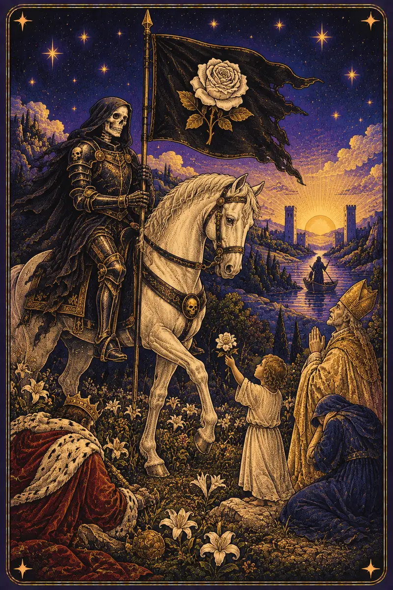 Ilustração da carta A Morte