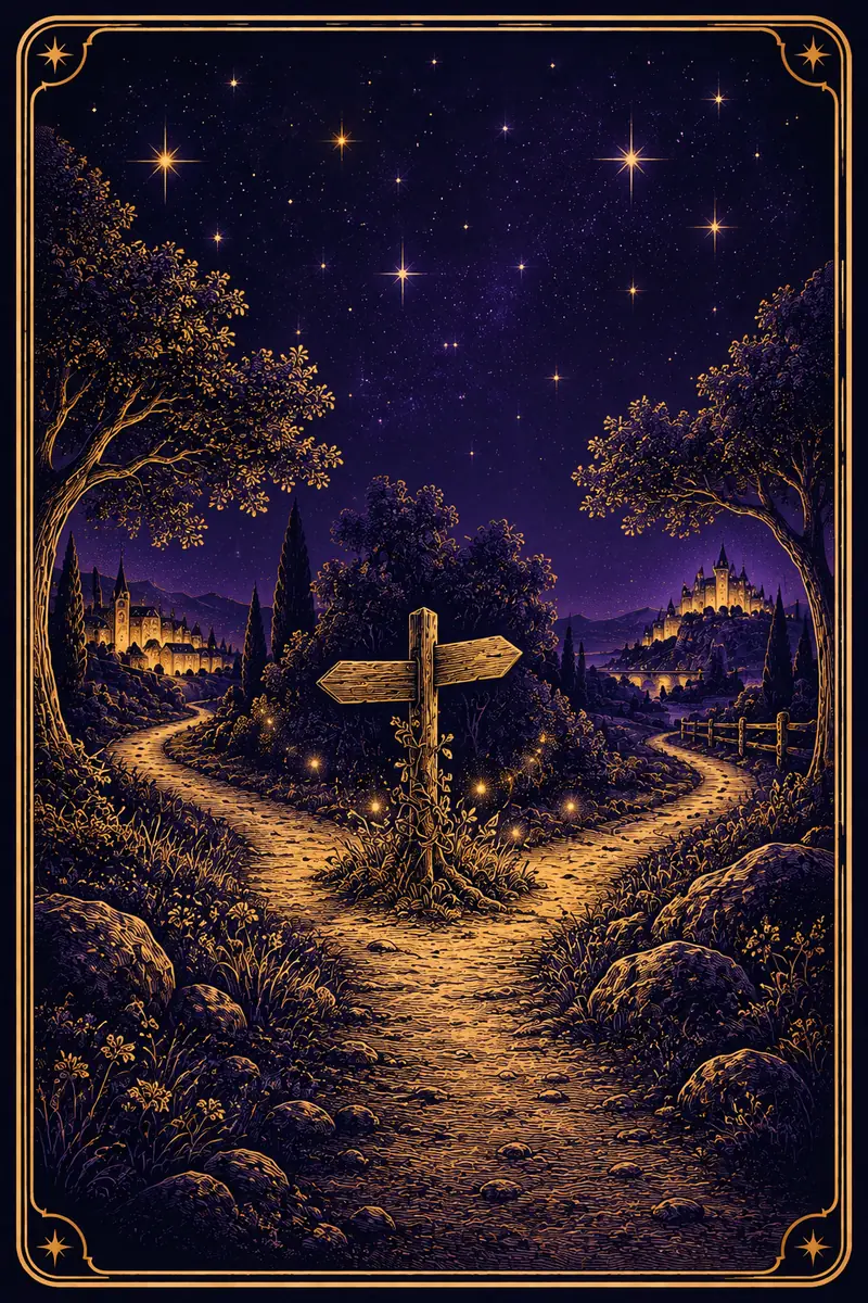 Ilustração da carta Caminhos