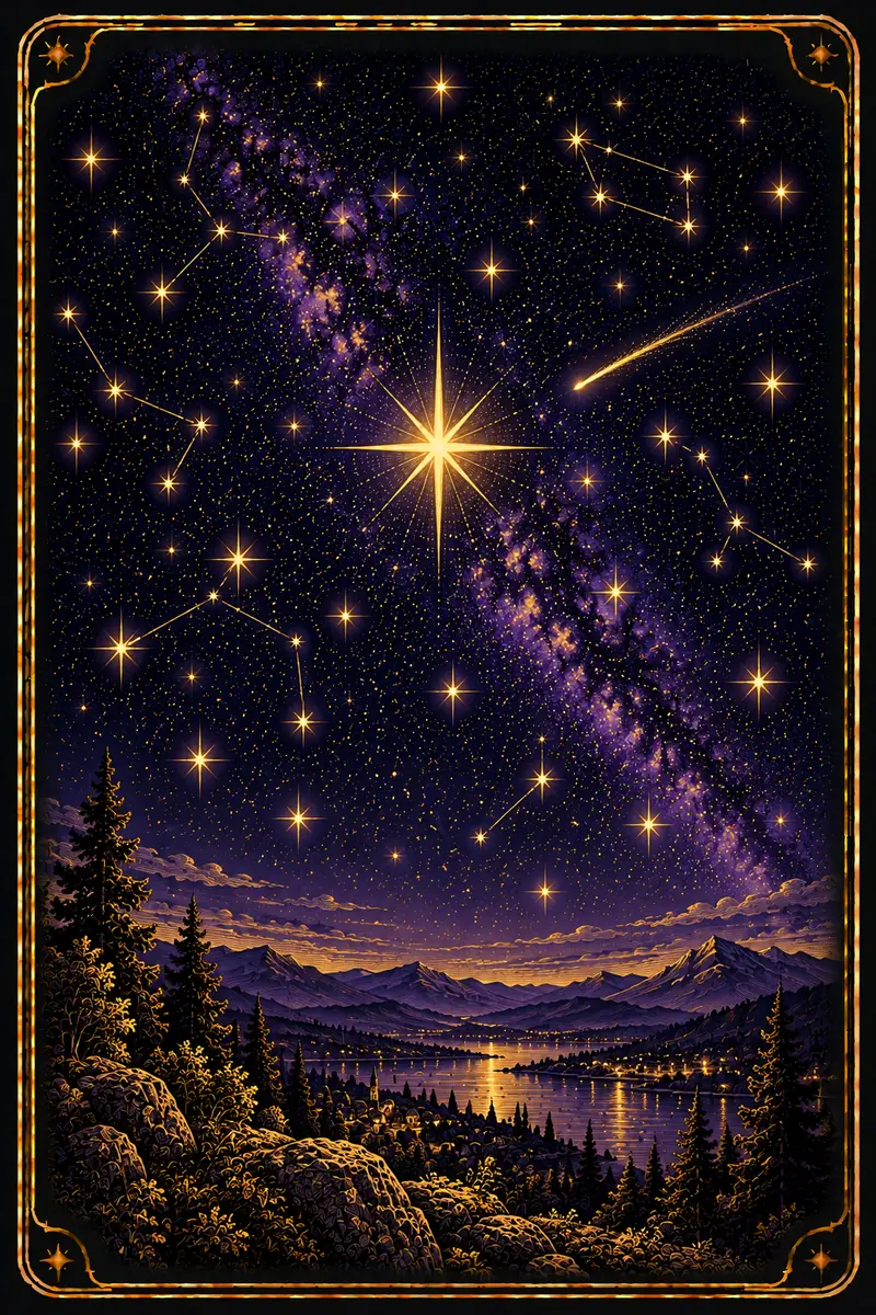 Ilustração da carta Estrelas