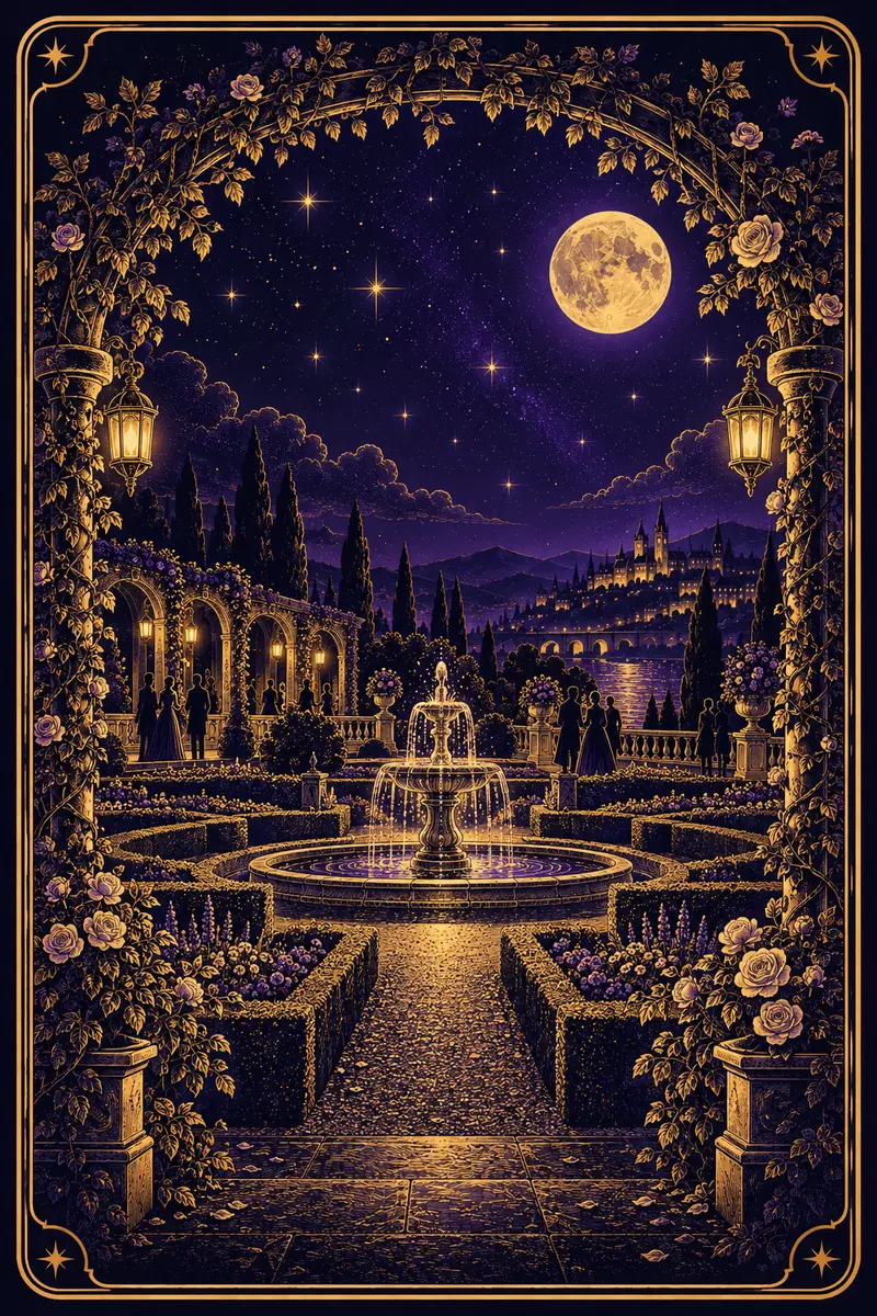 Ilustração da carta Jardim