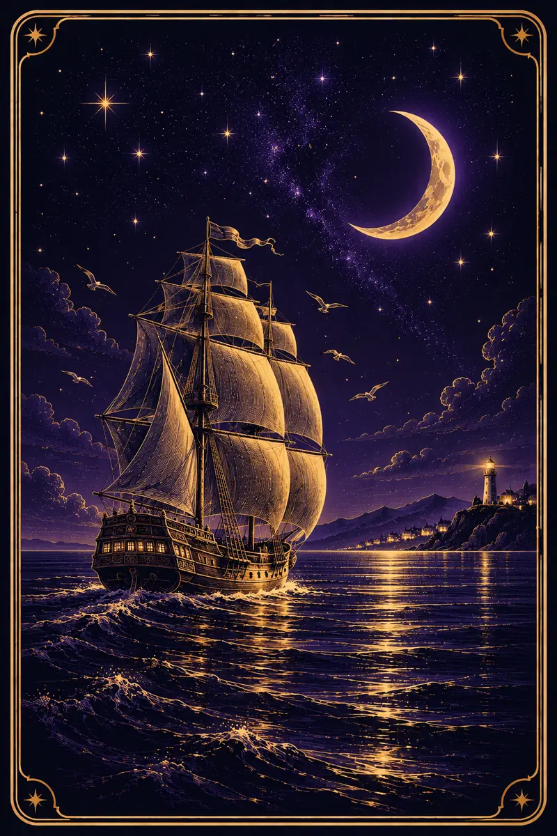 Ilustração da carta Navio