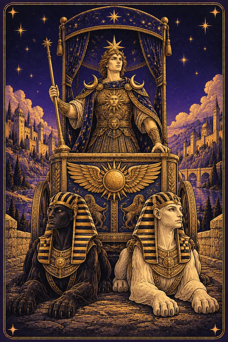 Ilustração da carta O Carro