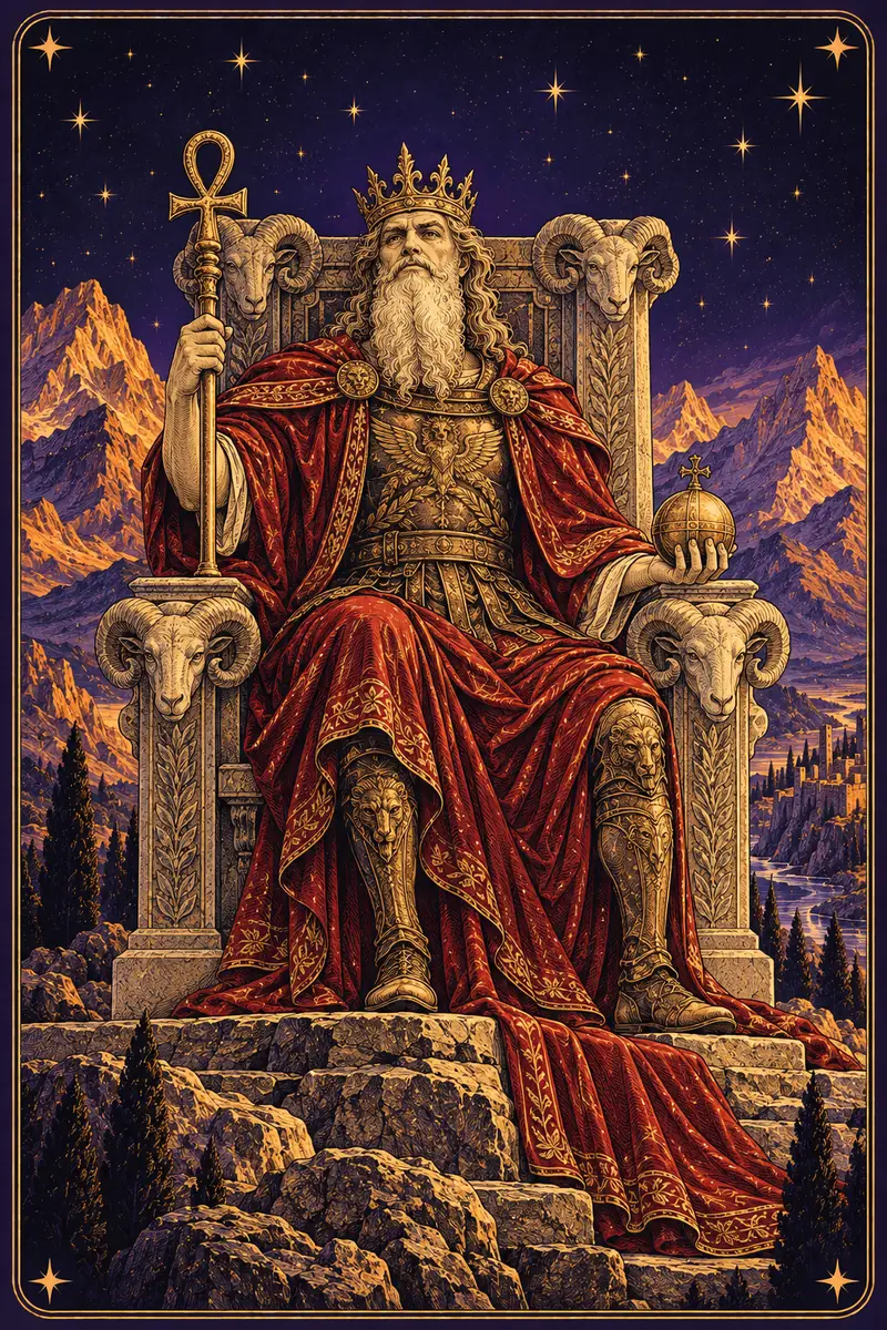 Ilustração da carta O Imperador